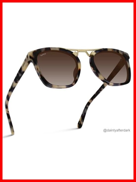 Oversized Square Polarized Sunglasses, Acetate Frame, UV400, Lightweight main image 4